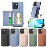 Carbon Fiber Magnetic Card Bag Phone Case